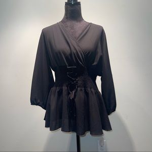 Corset tie blouse